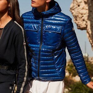COLMAR Originals $459 Lightweight Duck Down Puffer Jacket Hoodie Zip 58/48 XXL